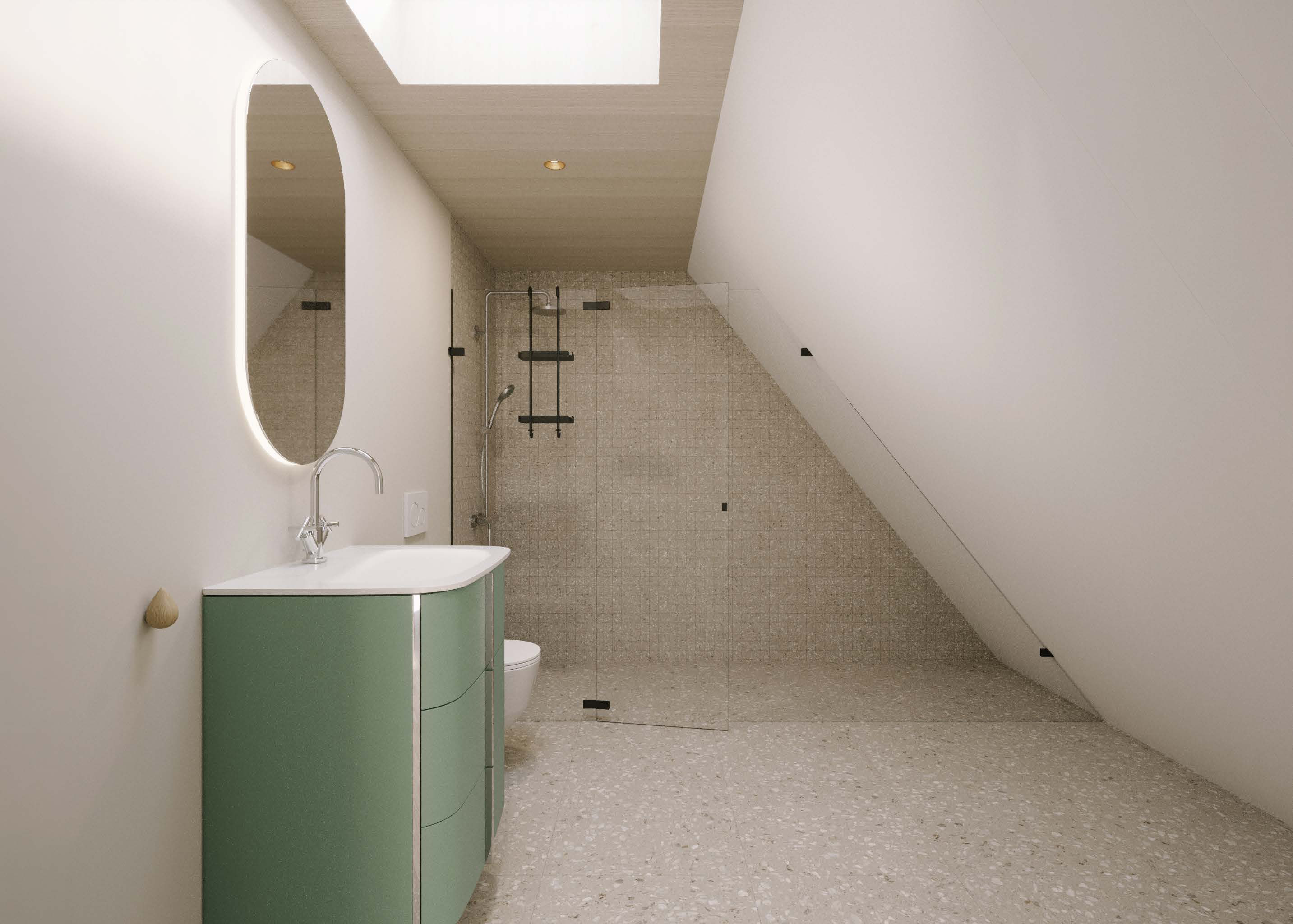 Attika Loft · Badezimmer DG 2 mit Dusche
